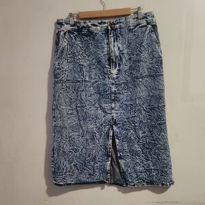 Target Blue Textured Pencil Skirt